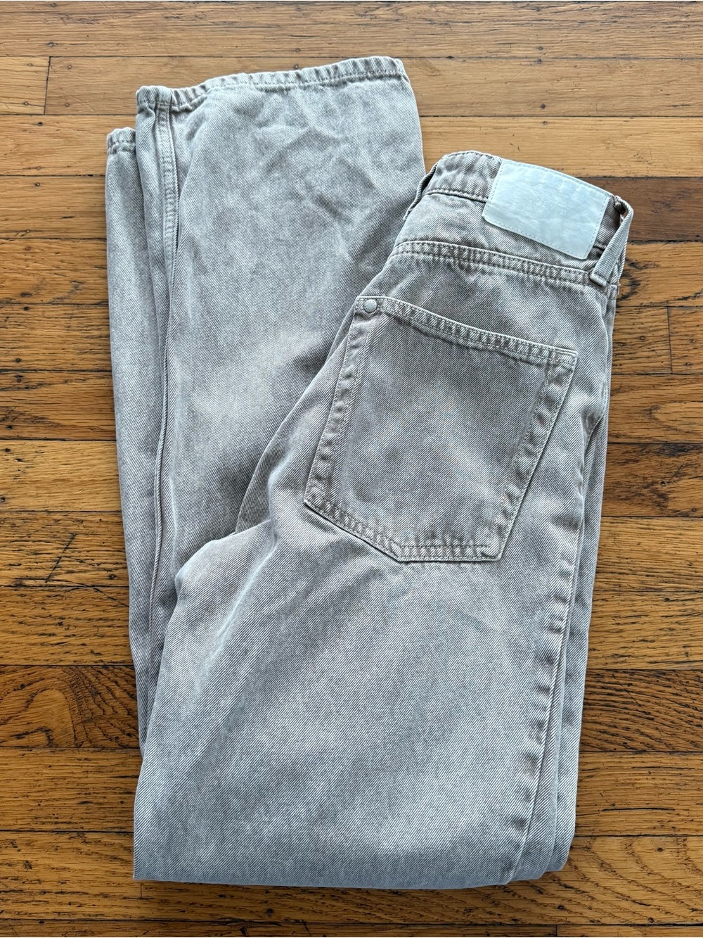 Super washed brown high-waisted wide-leg jeans - Picture 4 of 6
